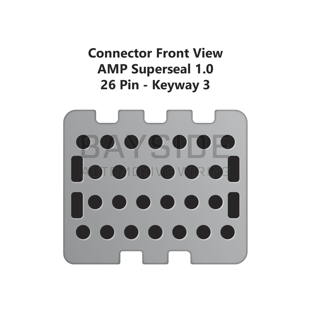 26 Pin AMP Superseal 1.0 Connector, Key 3