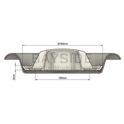 Centre Caps for Steel Wheels 4x108mm Set of 4