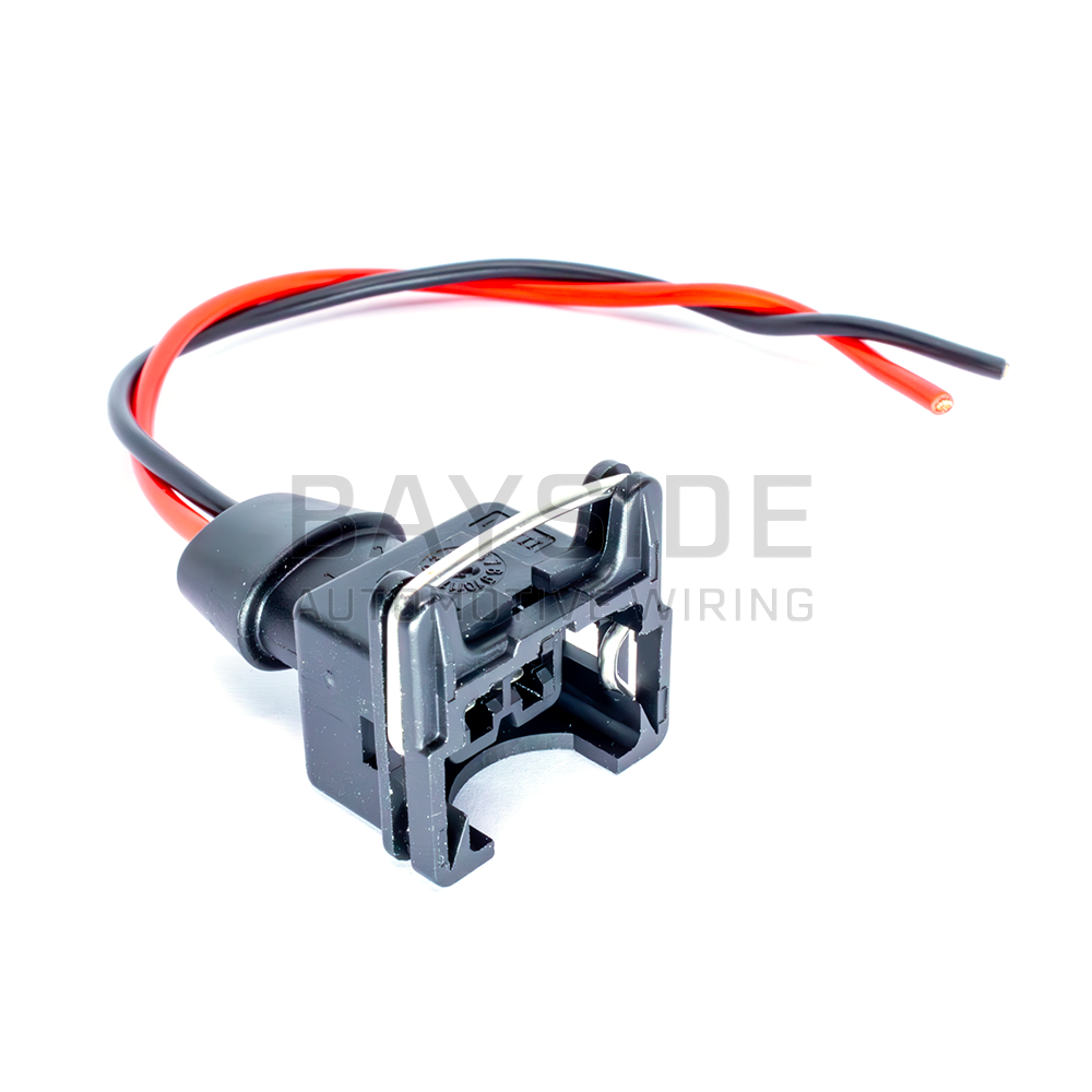 Injector Connector - Bosch Style - Barra BA / BF / FG front angle with wires no boot